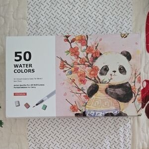 Watercolor Set with Panda Design Kids Arts Crafts Gift